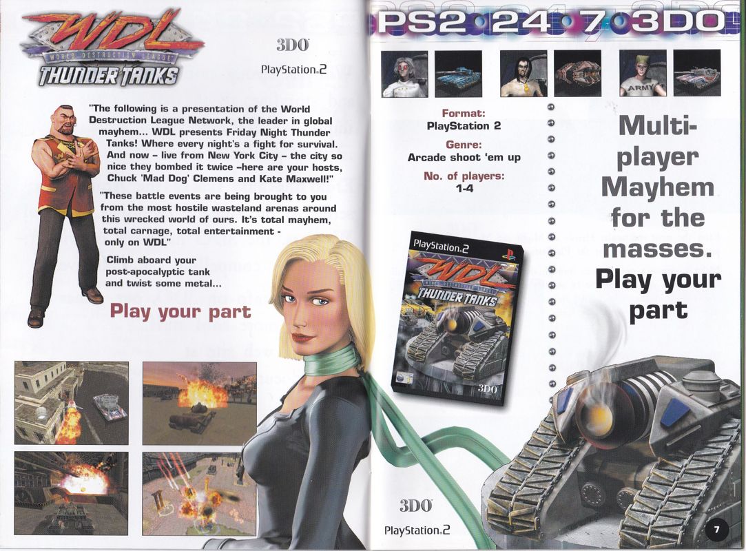 World Destruction League: Thunder Tanks Catalogue (Catalogue Advertisements): 3DO Game Catalogue (2001)