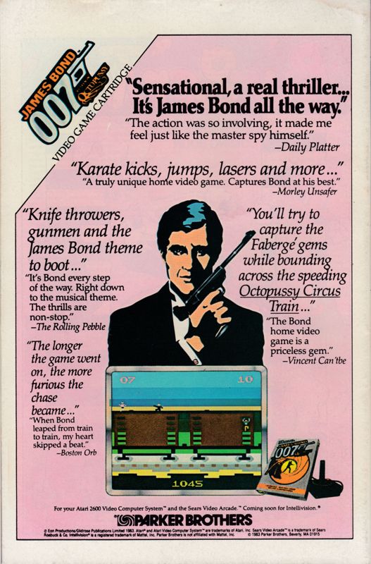 James Bond 007 Magazine Advertisement (Magazine Advertisements): The Warlord (DC, United States) Issue #75 (November 1983) Back cover