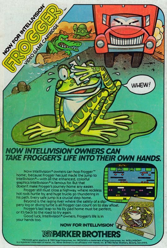 Frogger Magazine Advertisement (Magazine Advertisements): Star Wars (Marvel Comics, United States) Issue #74 (August 1983) Back cover