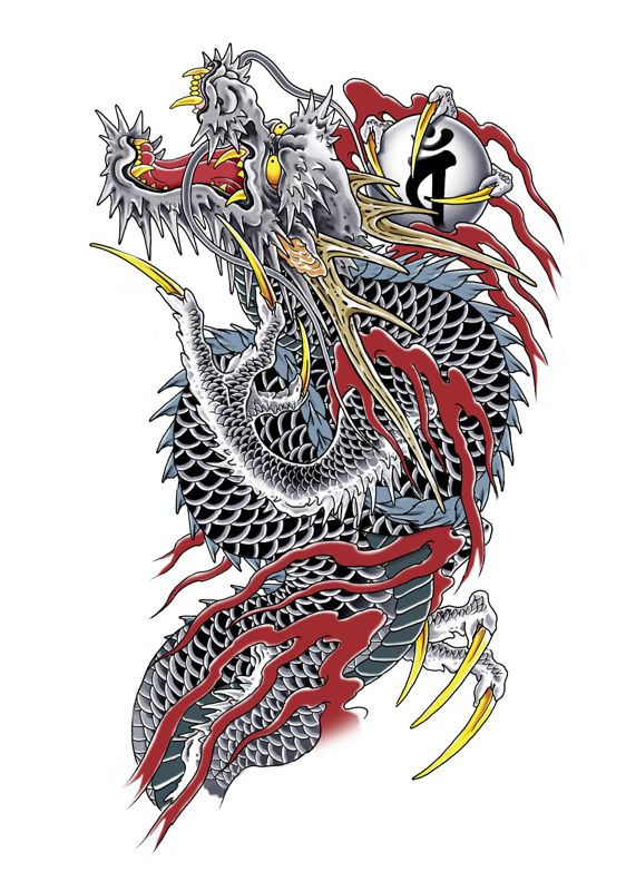 Yakuza Concept Art (Sega GC 2006 EPK): Dragon Kazuma Kiryu's tattoo