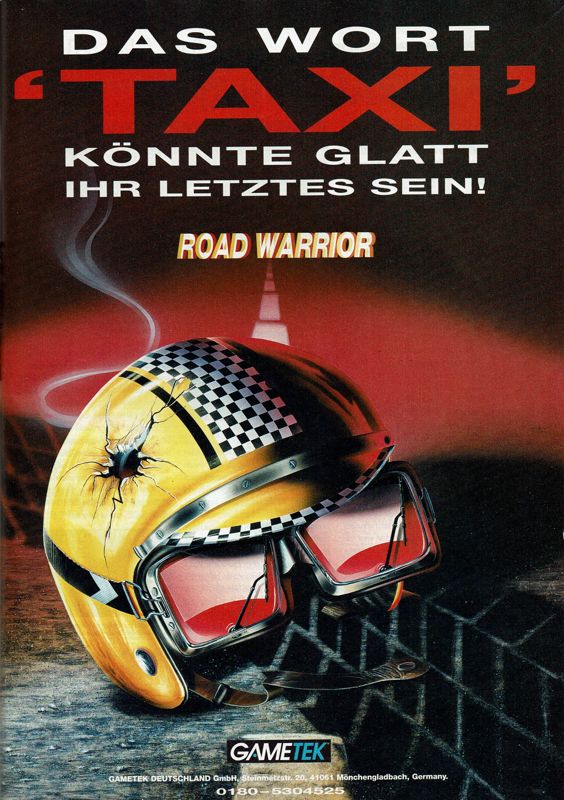 Quarantine II: Road Warrior Magazine Advertisement (Magazine Advertisements): PC Player (Germany), Issue 12/1995