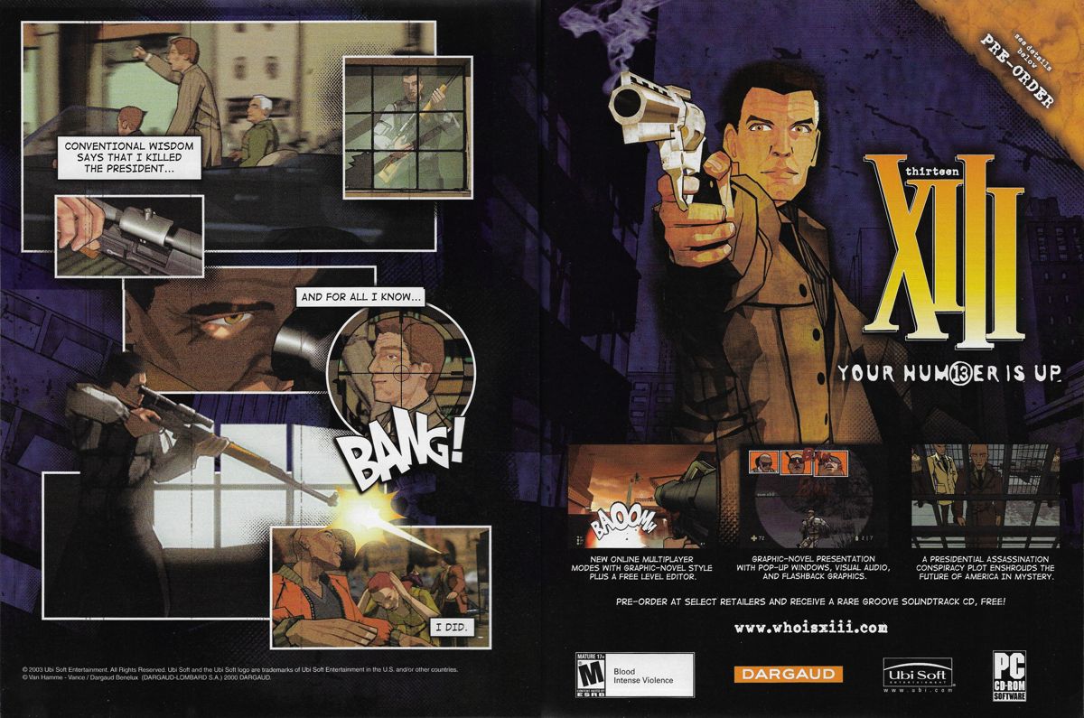 XIII Magazine Advertisement (Magazine Advertisements): PC Gamer (United States), Issue 116 (November 2003)
