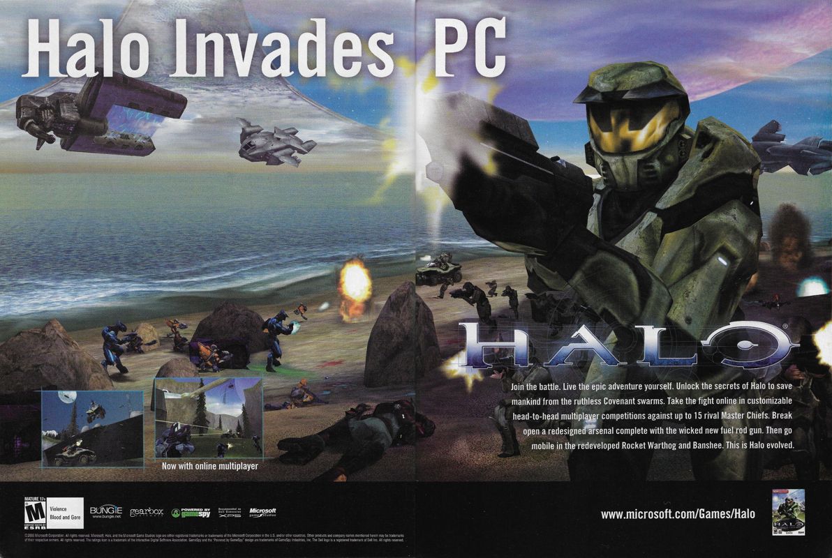 Halo: Combat Evolved Magazine Advertisement (Magazine Advertisements): PC Gamer (United States), Issue 116 (November 2003)
