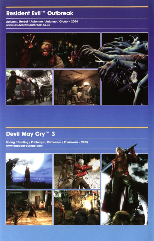 Devil May Cry 3: Dante's Awakening Catalogue (Catalogue Advertisements): Capcom 2004/05 Releases (CROSS-SELL06_04) Product Page