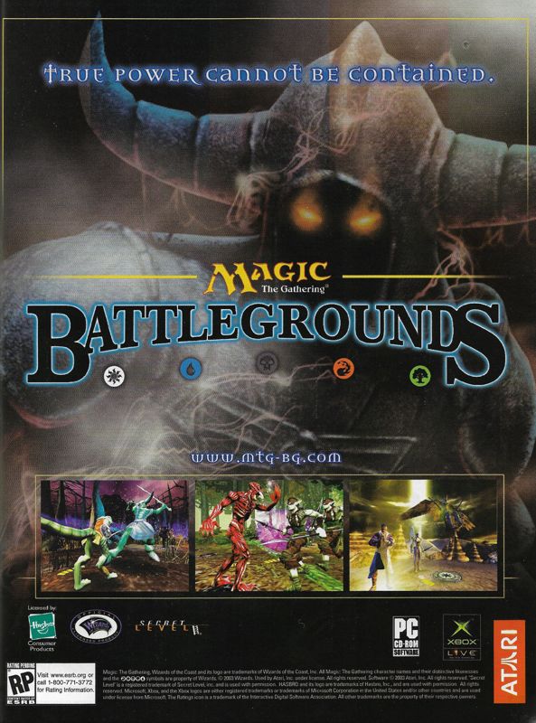 Magic: The Gathering - Battlegrounds Magazine Advertisement (Magazine Advertisements): PC Gamer (United States), Issue 116 (November 2003)
