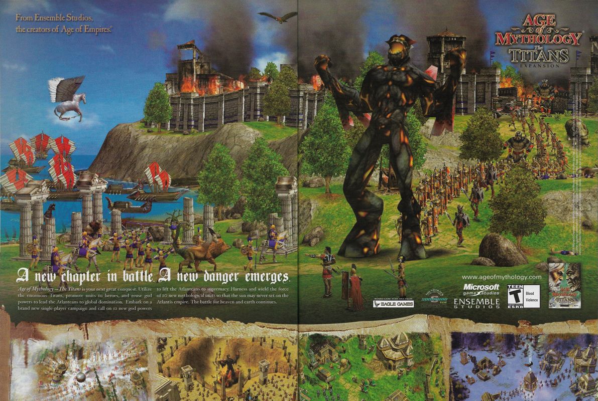 Age of Mythology: The Titans Magazine Advertisement (Magazine Advertisements): PC Gamer (United States), Issue 116 (November 2003)