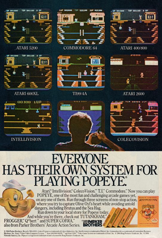 Popeye Magazine Advertisement (Magazine Advertisements): Fantastic Four (Marvel Comics, United States) Issue #267 (June 1984)