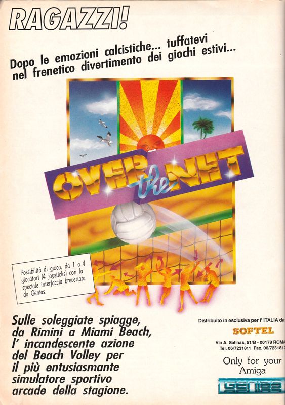Over the Net! Magazine Advertisement (Magazine Advertisements): The Games Machine (ITALY) ad page, issue #24 (October 1990)