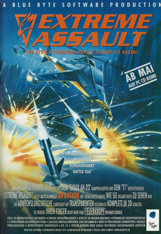 Extreme Assault Magazine Advertisement (Magazine Advertisements): PC Player (Germany), Issue 05/1997