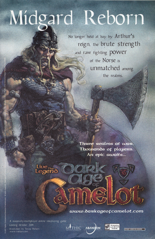 Dark Age of Camelot Magazine Advertisement (Magazine Advertisements): Nightwing (DC Comics, United States) #62 (December 2001)