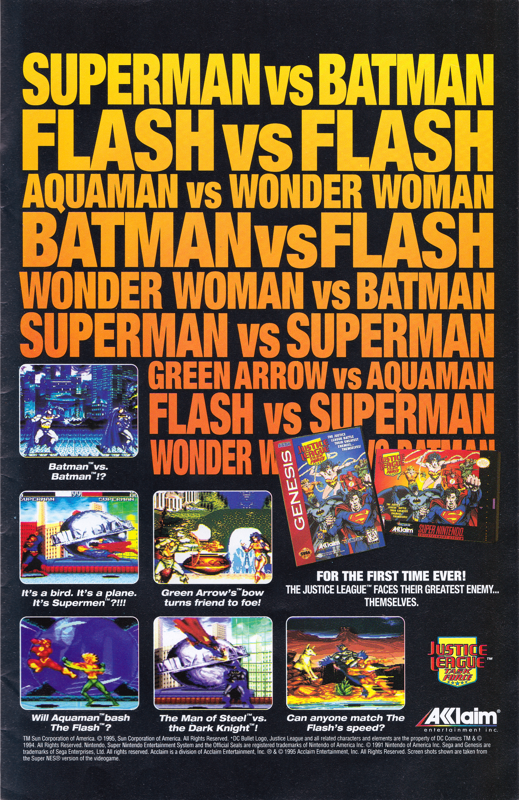 Justice League: Task Force Magazine Advertisement (Magazine Advertisements): ClanDestine (Marvel Comics, United States) #10 (July 1995)