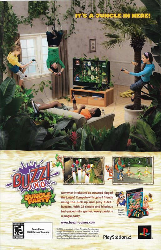 Buzz! Junior: Jungle Party Magazine Advertisement (Magazine Advertisements): Sonic X (Archie Comics, United States), Issue 27 (January 2008) Back Cover