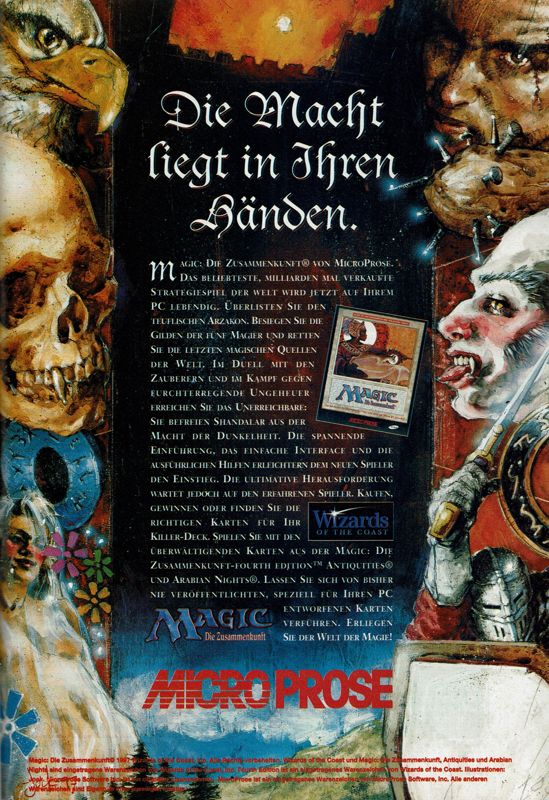 Magic: The Gathering Magazine Advertisement (Magazine Advertisements): PC Player (Germany), Issue 05/1997