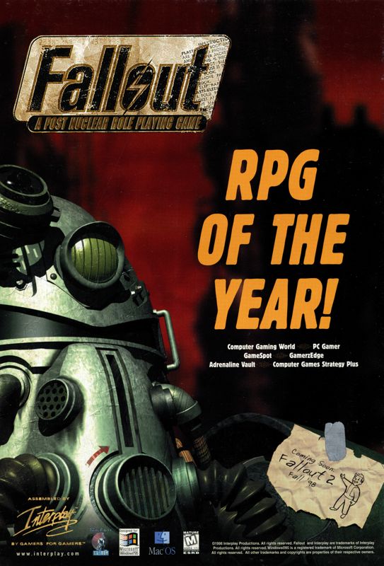 Fallout Magazine Advertisement (Magazine Advertisements): Baldur's Gate promotional comic (Interplay, United States), Issue #1 (1998)