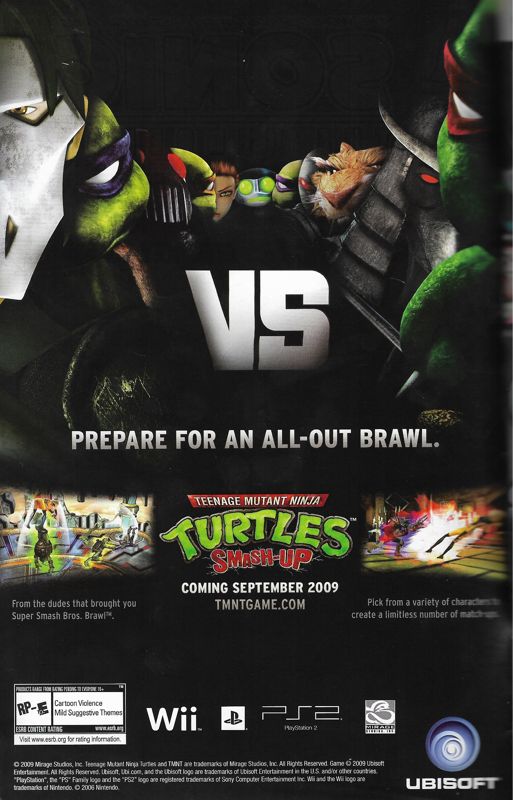 Teenage Mutant Ninja Turtles: Smash-Up Magazine Advertisement (Magazine Advertisements): Sonic the Hedgehog (Archie Comics, United States), Issue 204 (September 2009) p. 1