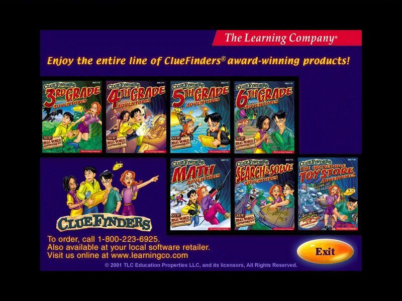 ClueFinders: 3rd Grade Adventures Screenshot (In-game Advertisement (2002))