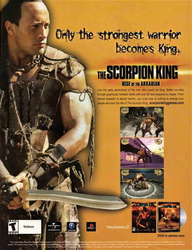 The Scorpion King: Rise of the Akkadian Magazine Advertisement (Magazine Advertisements): GamePro (U.S.), #171, December 2002 via personal collection