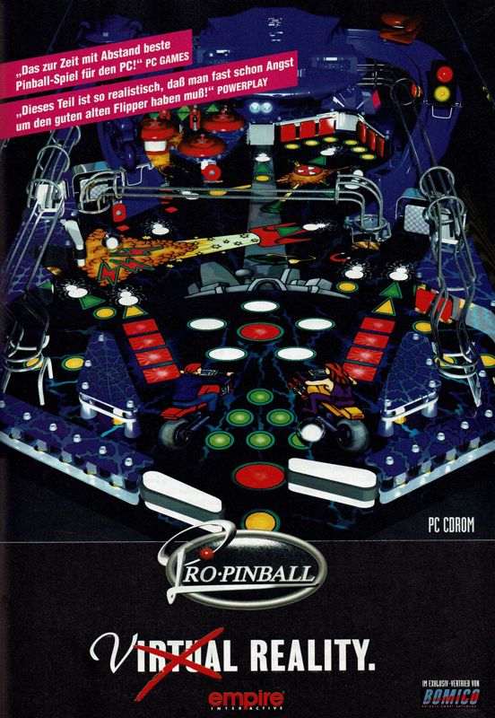 Pro Pinball: The Web Magazine Advertisement (Magazine Advertisements): PC Player (Germany), Issue 02/1996