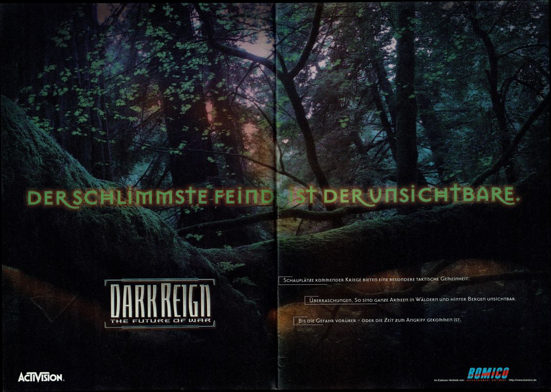 Dark Reign: The Future of War Magazine Advertisement (Magazine Advertisements): PC Player (Germany), Issue 07/1997