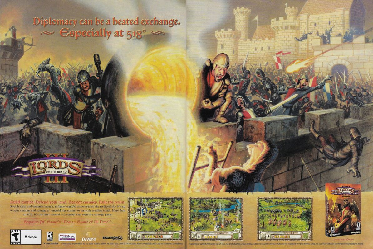 Lords of the Realm III Magazine Advertisement (Magazine Advertisements): PC Gamer (United States), Issue 117 (December 2003)