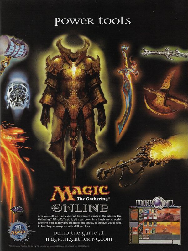 Magic: The Gathering Online Magazine Advertisement (Magazine Advertisements): PC Gamer (United States), Issue 117 (December 2003)