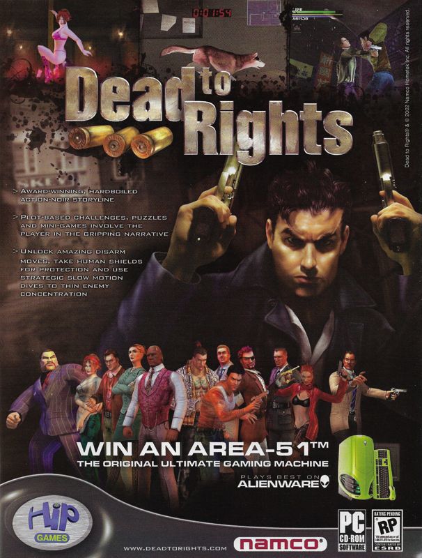 Dead to Rights Magazine Advertisement (Magazine Advertisements): PC Gamer (United States), Issue 117 (December 2003)