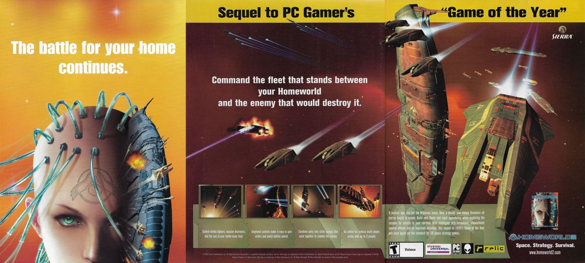 Homeworld 2 Magazine Advertisement (Magazine Advertisements): PC Gamer (United States), Issue 117 (December 2003)