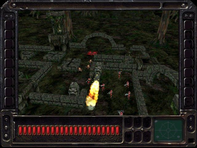 Incubation: The Wilderness Missions Screenshot (Blue Byte website (USA), 1998): The Fire Breathing Heads of Stone