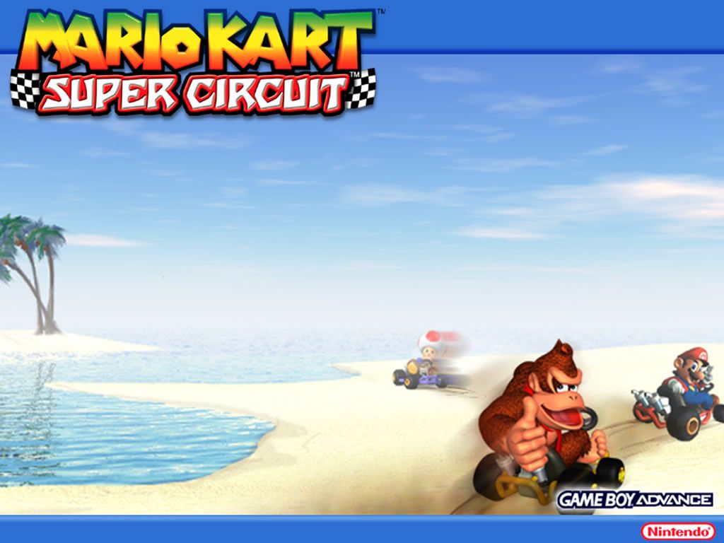 Mario Kart: Super Circuit Wallpaper (Official website (Nintendo of America)): Beach