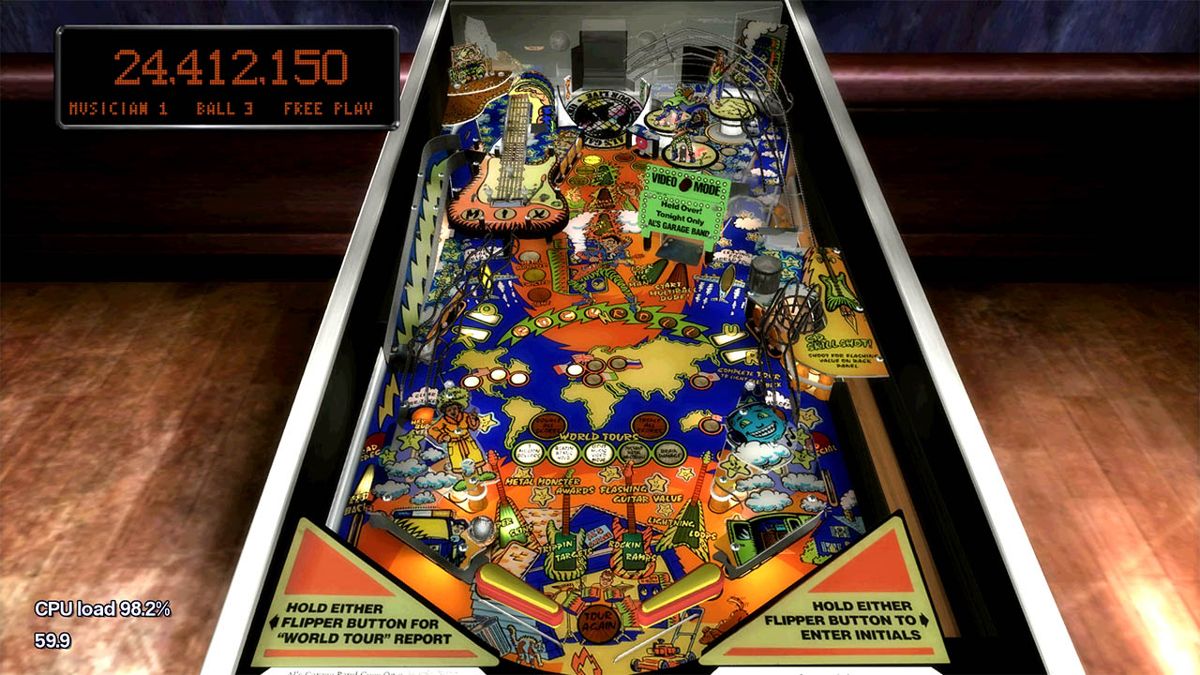 The Pinball Arcade: Al's Garage Band Goes On A World Tour Screenshot (PlayStation Store)