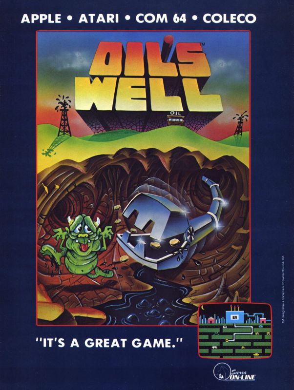 Oil's Well Magazine Advertisement (Magazine Advertisements): Computer Gaming World (United States), Issue 3.6 (December 1983)