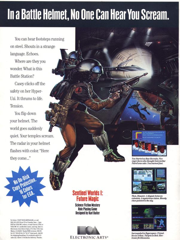 Sentinel Worlds I: Future Magic Magazine Advertisement (Magazine Advertisements): Computer Gaming World (United States) Issue 52 (October 1988)