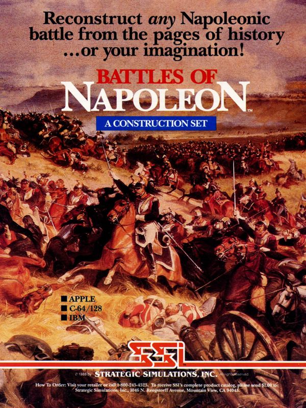 Battles of Napoleon Magazine Advertisement (Magazine Advertisements): Computer Gaming World (United States) Issue 51 (September 1988)