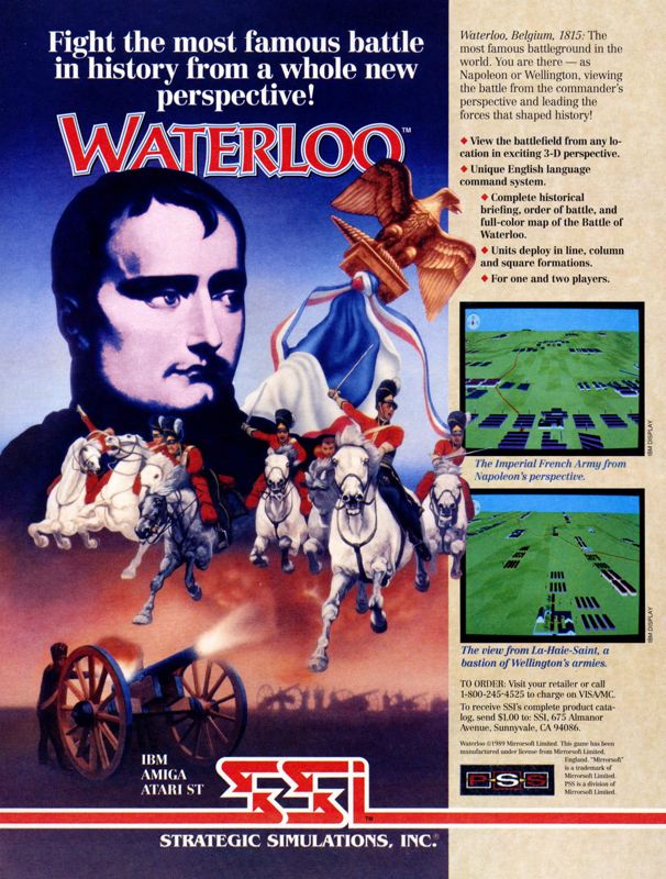 Waterloo Magazine Advertisement (Magazine Advertisements): Computer Gaming World (United States) Issue 70 (April 1990)
