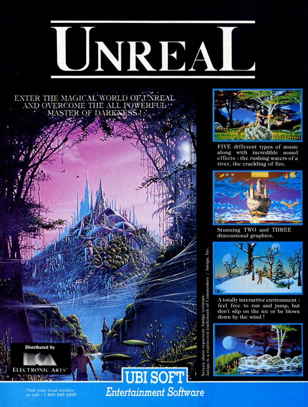 Unreal Magazine Advertisement (Magazine Advertisements): Computer Gaming World (United States) Issue 75 (October 1990)