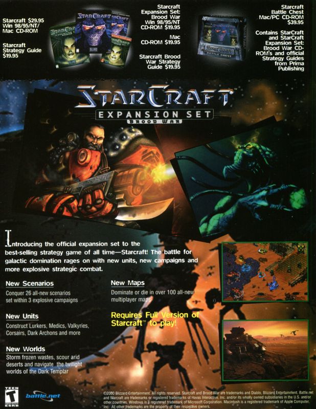 StarCraft: Brood War Catalogue (Catalogue Advertisements): Blizzard Entertainment Product Catalog (#W7100362)
