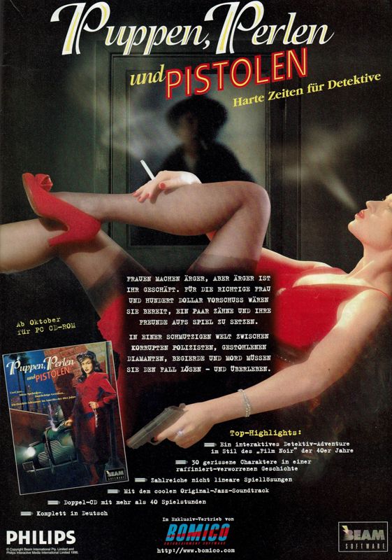 The Dame Was Loaded Magazine Advertisement (Magazine Advertisements): PC Player (Germany), Issue 09/1996