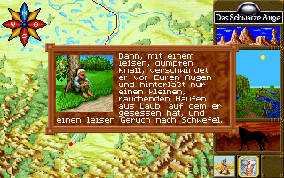 Realms of Arkania: Star Trail Screenshot (Self-running demo, 1994-03-22): Travel map