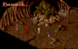 Realms of Arkania: Star Trail Other (Self-running demo, 1994-03-22): "Hmm..." Dragon showcase