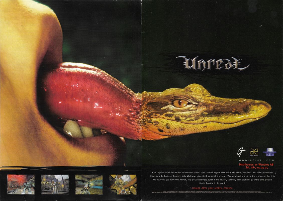 Unreal Magazine Advertisement (Magazine Advertisements): PC Gamer (Sweden), Issue 18 (May 1998)
