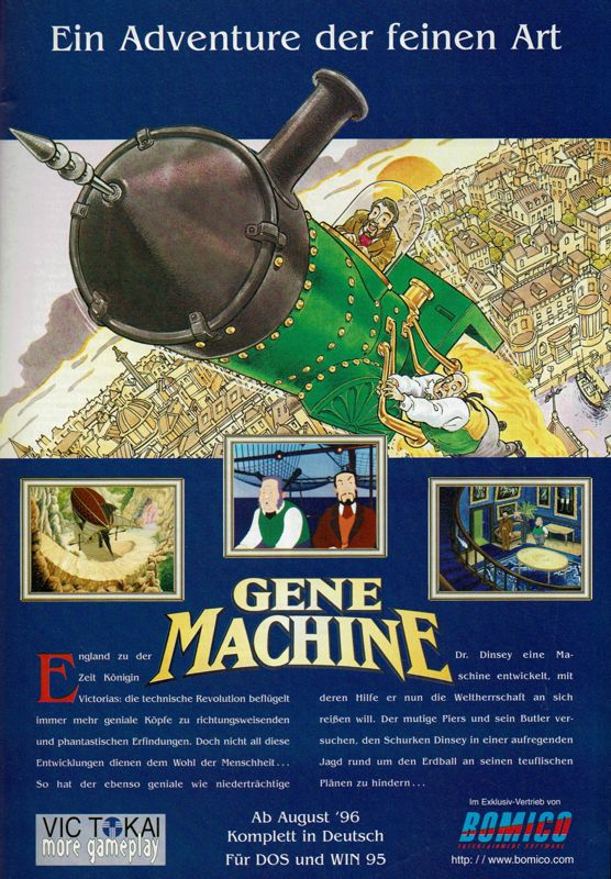 The Gene Machine Magazine Advertisement (Magazine Advertisements): PC Player (Germany), Issue 09/1996