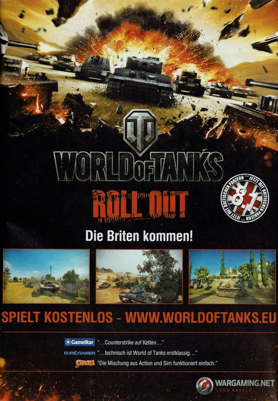 World of Tanks Magazine Advertisement (Magazine Advertisements): GameStar (Germany), Issue 01/2013