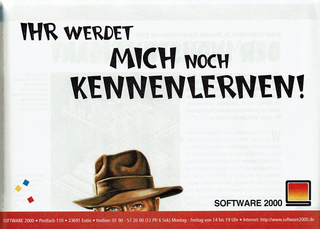 Montezuma's Return Magazine Advertisement (Magazine Advertisements): PC Player (Germany), Issue 09/1997 Part 1