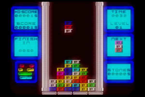 Columns Screenshot (The Mojon Twins product page (ZX Spectrum version))