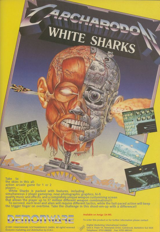 Carcharodon: White Sharks Magazine Advertisement (Magazine Advertisements): CU Amiga Magazine (UK) Issue #14 (April 1991). Courtesy of the Internet Archive. Page 41