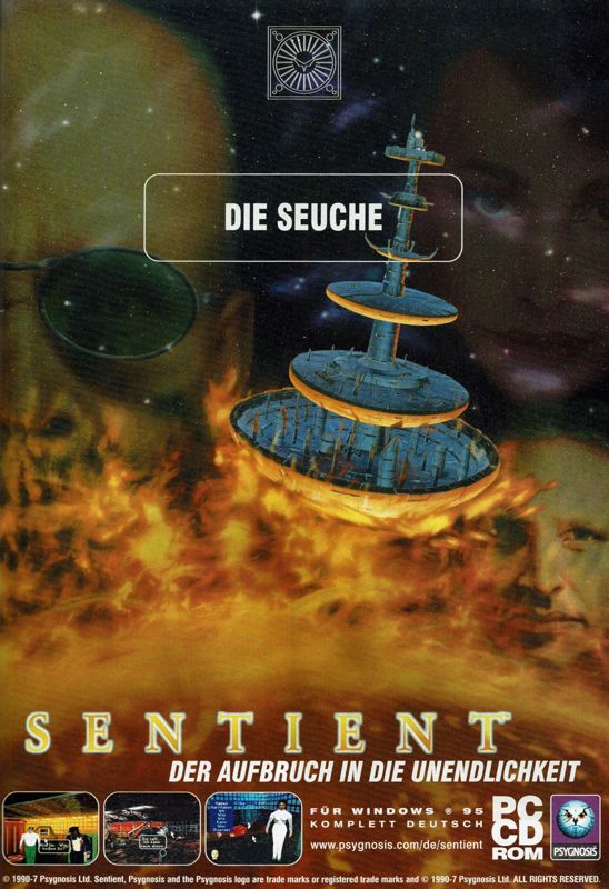 Sentient Magazine Advertisement (Magazine Advertisements): PC Player (Germany), Issue 02/1998