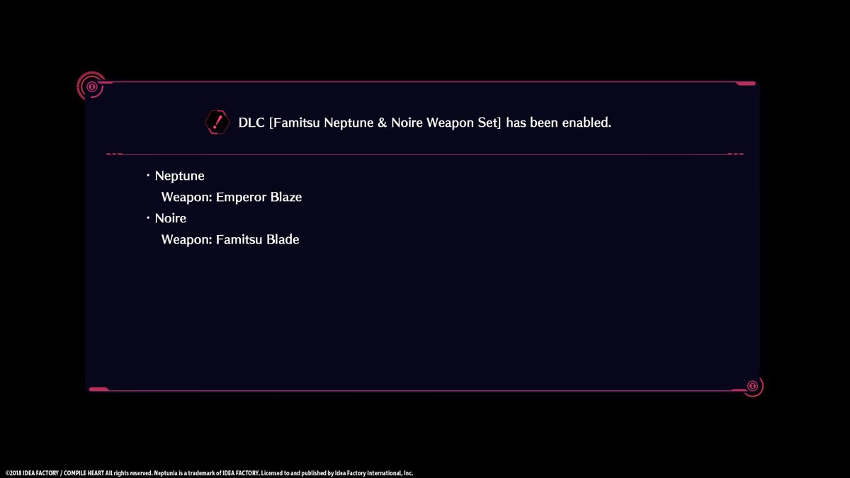 Megadimension Neptunia VIIR: Famitsu Neptune & Noire Weapon Set Screenshot (Steam)