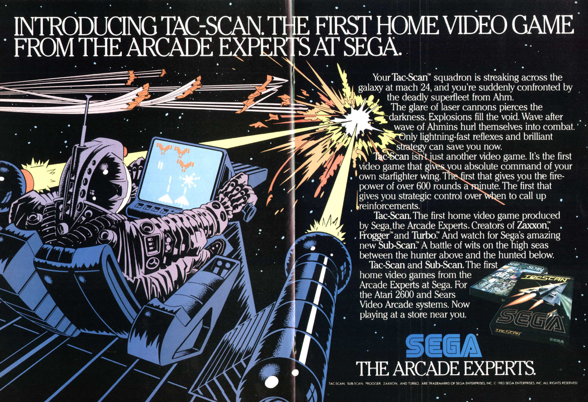 Tac/Scan Magazine Advertisement (Magazine Advertisements): Videogaming and Computer Gaming Illustrated (USA), June 1983 (page 42/43)
