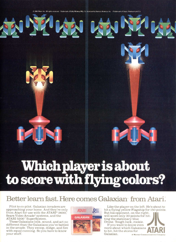 Galaxian Magazine Advertisement (Magazine Advertisements): Official Title: Videogaming and Computer Gaming Illustrated (USA), June 1983 (page 59)