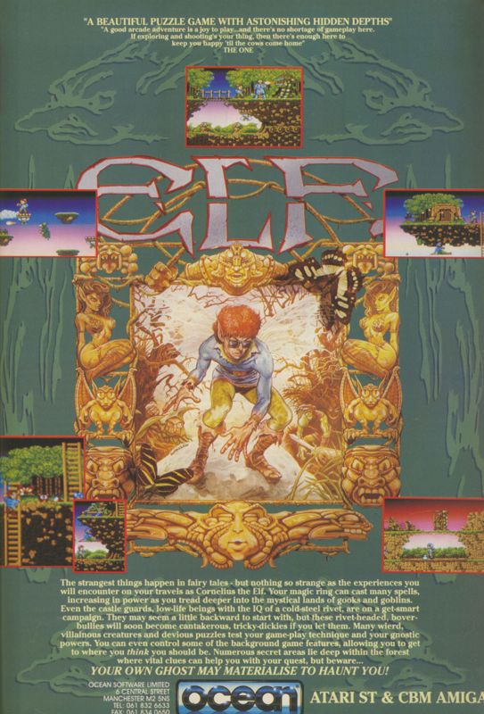 Elf Magazine Advertisement (Magazine Advertisements): CU Amiga Magazine (UK) Issue #18 (August 1991). Courtesy of the Internet Archive. Page 21